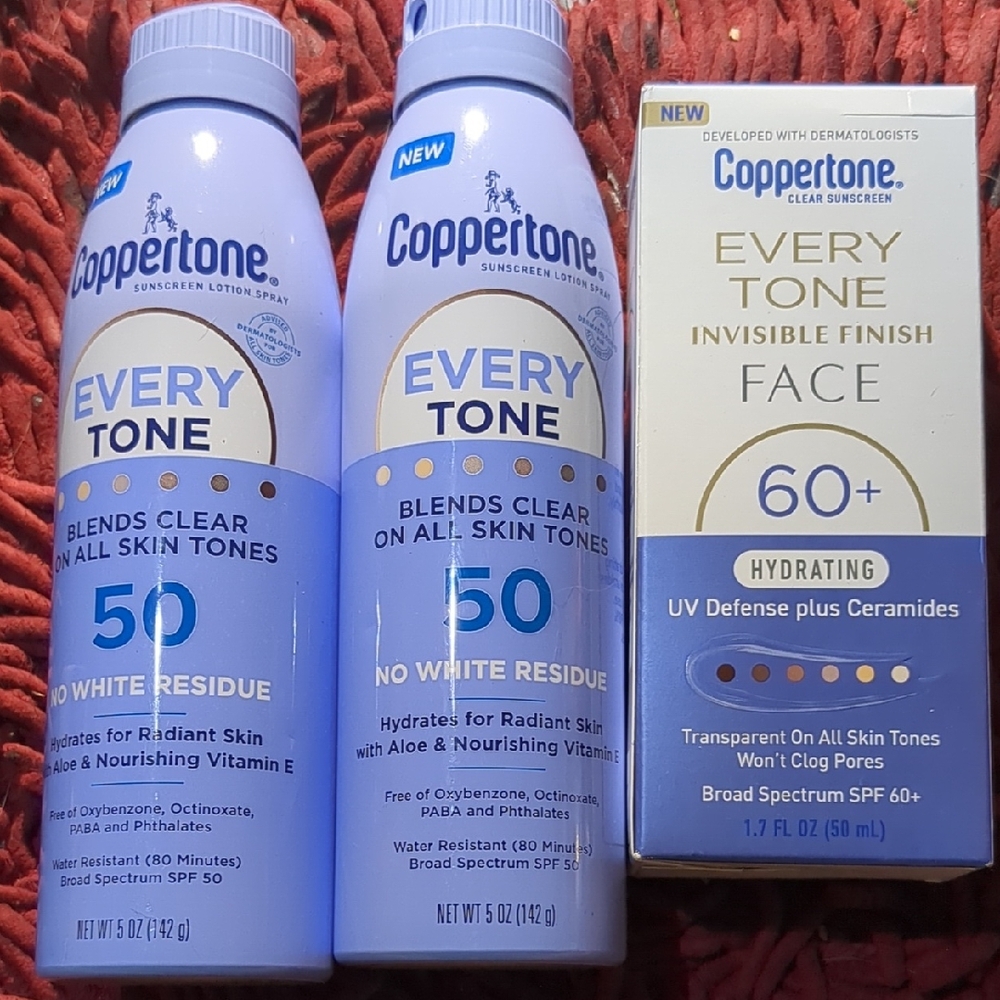 COPPERTONE EVERY TONE (2) SPRAYS & HYDRATING FACE SPF 60